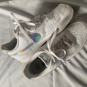 Nike women’s Air Force 1 low white iridescent